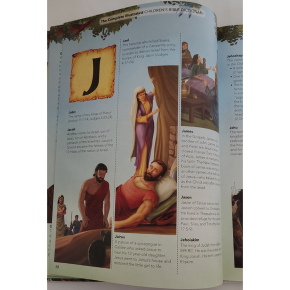 Bible Dictionary & Atlas Book Lot Children's Illustrated Colorful Homeschool - Picture 9 of 9